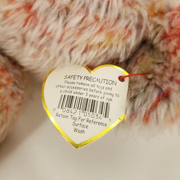 Ty Classic Razzmatazz Frosted Orange Bear Plush Stuffed Animal Toy 2000 - Picture 9 of 12